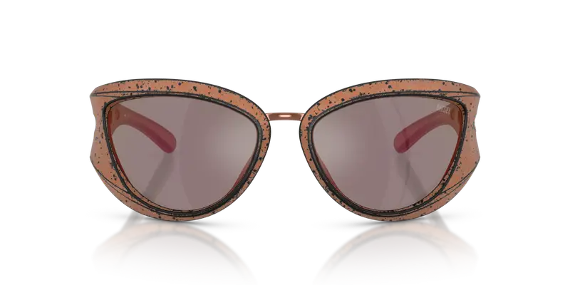 DIESEL Unisex DL3007U 20114Z Occhiali da sole Iniettato Bronzo Marrone Cat Eye Normale Specchiato miniatura 2