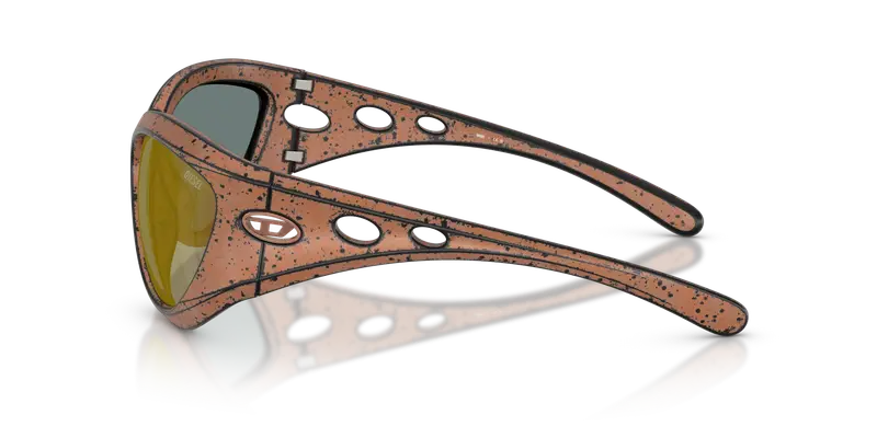 DIESEL Unisex DL3007U 20114Z Occhiali da sole Iniettato Bronzo Marrone Cat Eye Normale Specchiato miniatura 3