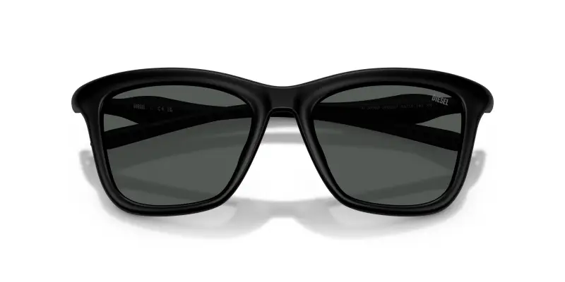 Unisex DL3008U 200287 Occhiali da sole Iniettato Nero Grigio Squadrata Normale miniatura 2