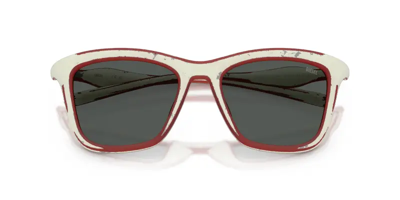 Unisex DL3008U 201087 Occhiali da sole Iniettato Bianco Grigio Squadrata Normale miniatura 2