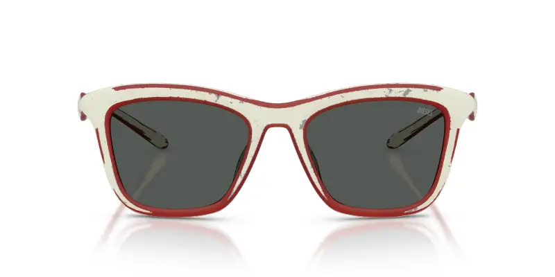 Unisex DL3008U 201087 Occhiali da sole Iniettato Bianco Grigio Squadrata Normale miniatura 3