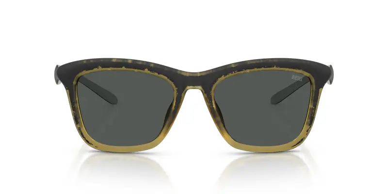 Unisex DL3008U 203087 Occhiali da sole Iniettato Giallo Grigio Squadrata Normale miniatura 3