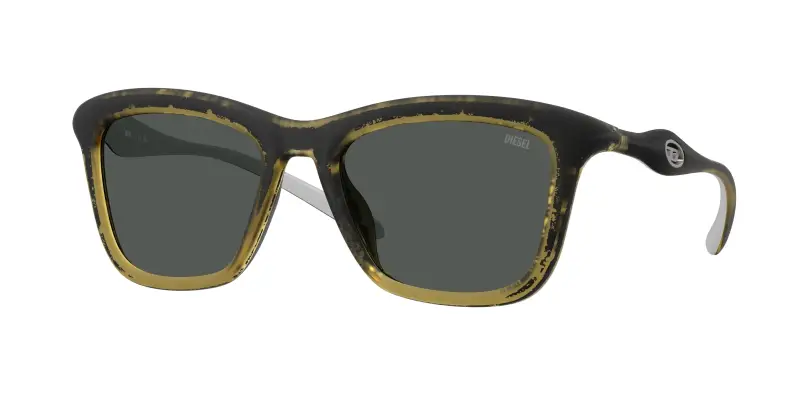 Unisex DL3008U 203087 Occhiali da sole Iniettato Giallo Grigio Squadrata Normale