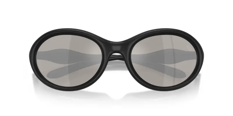 Unisex DL3009U 20026G Occhiali da sole Iniettato Nero Grigio Rotonda Specchiate miniatura 2