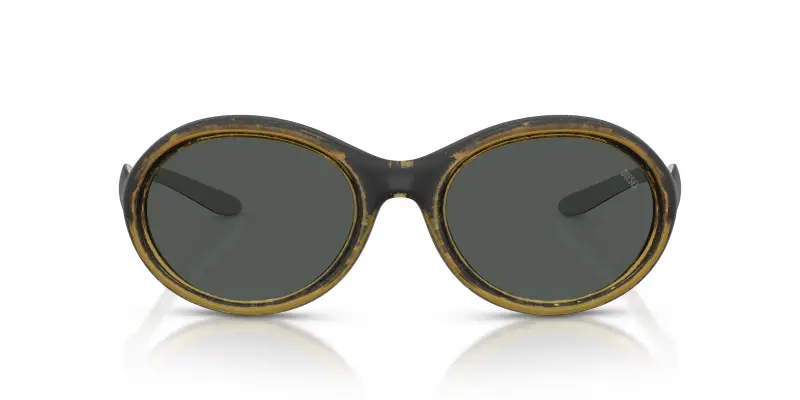 Unisex DL3009U 203087 Occhiali da sole Iniettato Giallo Grigio Rotonda Normale miniatura 3