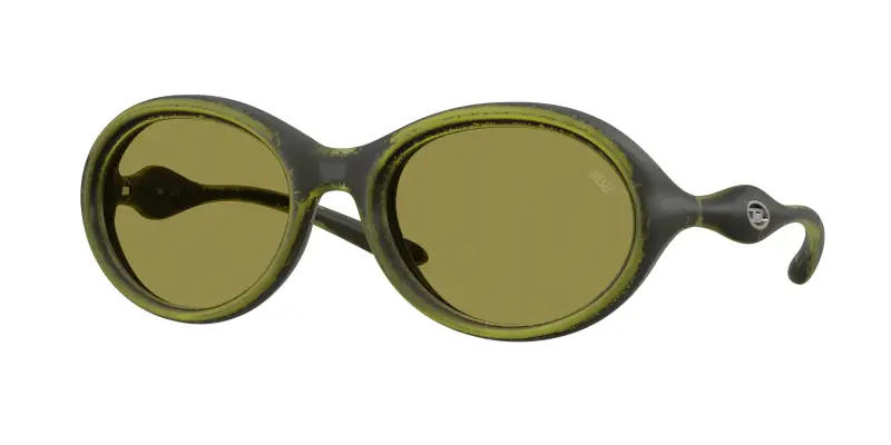 Unisex DL3009U 511/2 Occhiali da sole Iniettato Multi-colore Verde Rotonda Normale