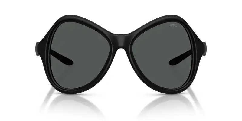 Unisex DL3010U 200287 Occhiali da sole Iniettato Nero Grigio Cat Eye Normale miniatura 3