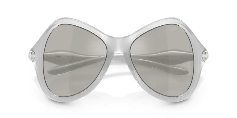 Unisex DL3010U 20296G Occhiali da sole Iniettato Trasparente Argento Cat Eye Normale miniatura 2