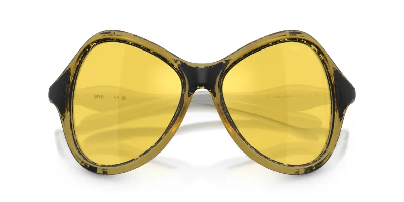 Unisex DL3010U 2030V9 Occhiali da sole Iniettato Giallo Giallo Cat Eye Normale miniatura 2