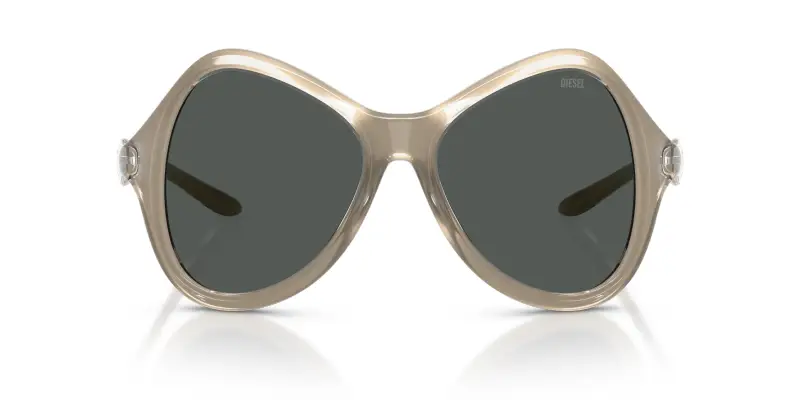 Unisex DL3010U 203587 Occhiali da sole Iniettato Trasparente Grigio Cat Eye Normale miniatura 3