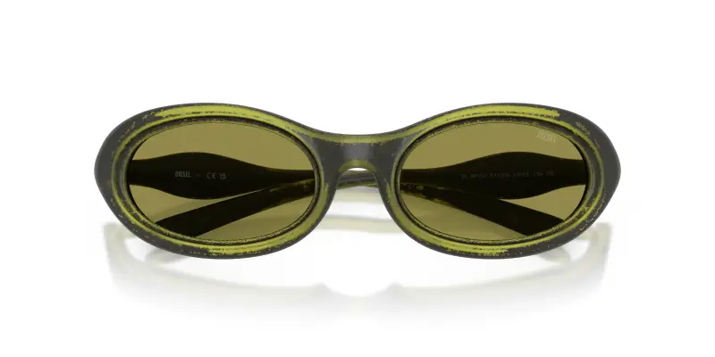 Unisex DL3011U 511/CB Occhiali da sole Iniettato Multi-colore Verde Rotonda Normale miniatura 2