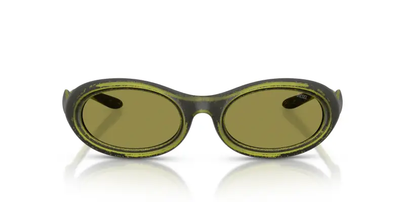 Unisex DL3011U 511/CB Occhiali da sole Iniettato Multi-colore Verde Rotonda Normale miniatura 3