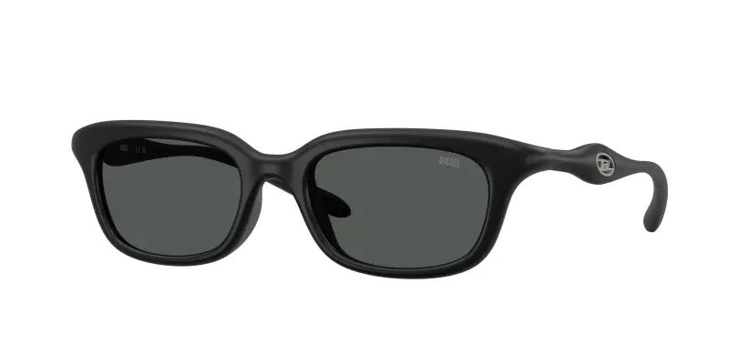 Unisex DL3013U 200287 Occhiali da sole Iniettato Nero Grigio Squadrata Normale