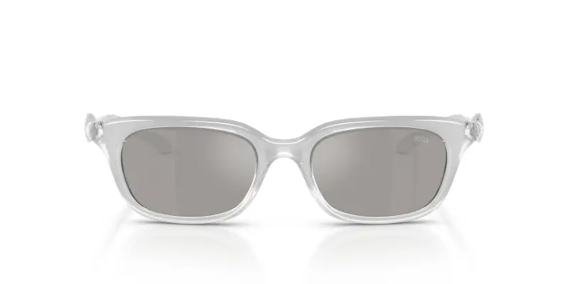 Unisex DL3013U 20296G Occhiali da sole Iniettato Trasparente Grigio Squadrata Specchiate miniatura 3