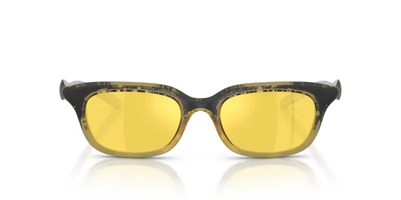 Unisex DL3013U 2030V9 Occhiali da sole Iniettato Giallo Giallo Squadrata Normale miniatura 3