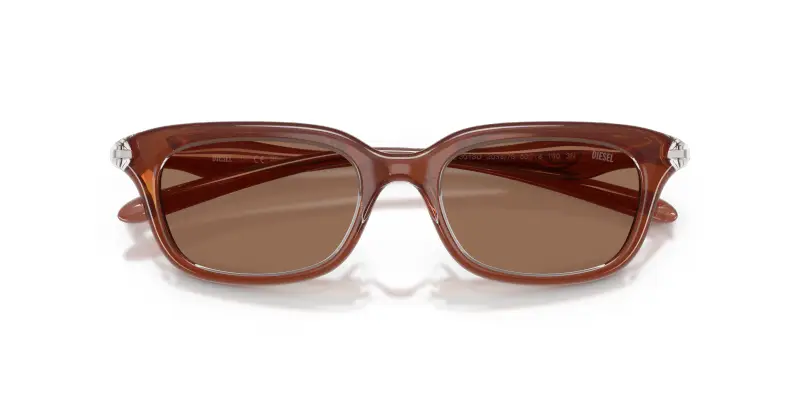 Unisex DL3013U 203373 Occhiali da sole Iniettato Marrone Marrone Squadrata Normale miniatura 2