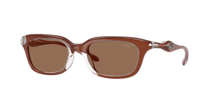 Unisex DL3013U 203373 Occhiali da sole Iniettato Marrone Marrone Squadrata Normale