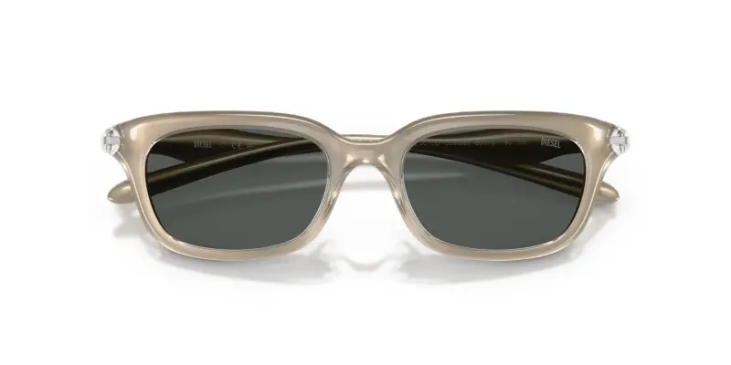 Unisex DL3013U 203587 Occhiali da sole Iniettato Verde Grigio Squadrata Normale miniatura 2