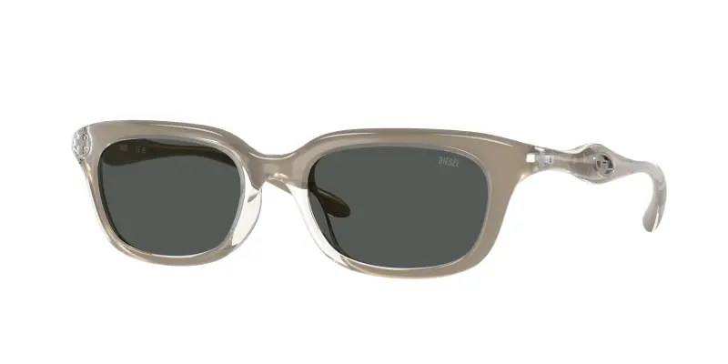 Unisex DL3013U 203587 Occhiali da sole Iniettato Verde Grigio Squadrata Normale