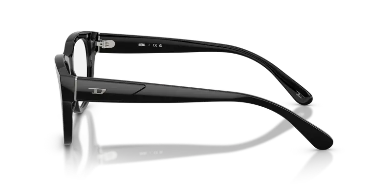 DIESEL Unisex DL4001 2001 Montature da vista Acetato Nero Trasparente Squadrata Normale miniatura 3