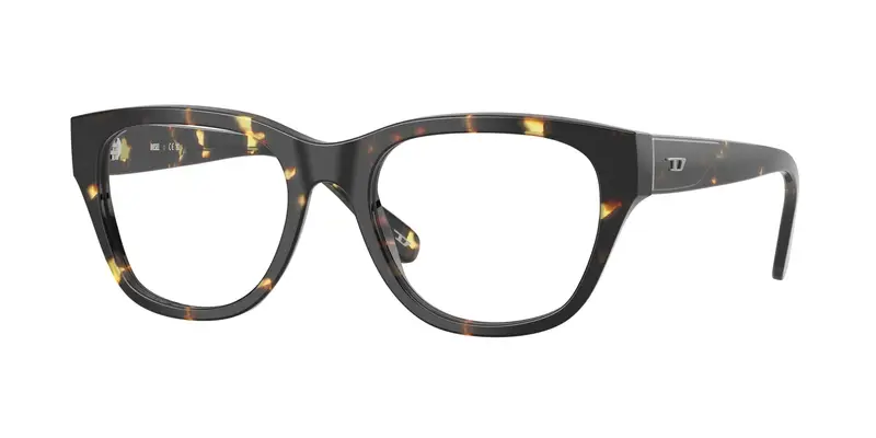 DIESEL Unisex DL4001F  2017 Montature da vista Acetato Tartaruga Trasparente Squadrata Normale