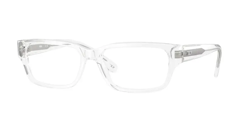 DIESEL Unisex DL4002  2005 Montature da vista Acetato Trasparente Trasparente Squadrata Normale