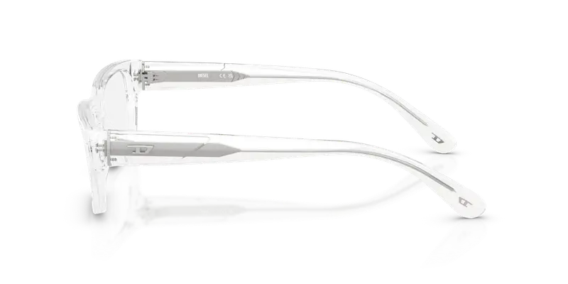 DIESEL Unisex DL4002 2005 Montature da vista Acetato Trasparente Trasparente Squadrata Normale miniatura 3