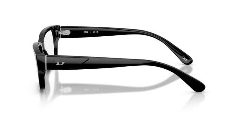 DIESEL Unisex DL4002F 2001 Montature da vista Acetato Nero Trasparente Squadrata Normale miniatura 3