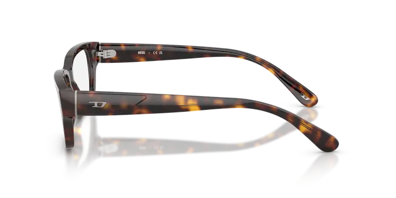 DIESEL Unisex DL4002F 2003 Montature da vista Acetato Tartaruga Trasparente Squadrata Normale miniatura 3