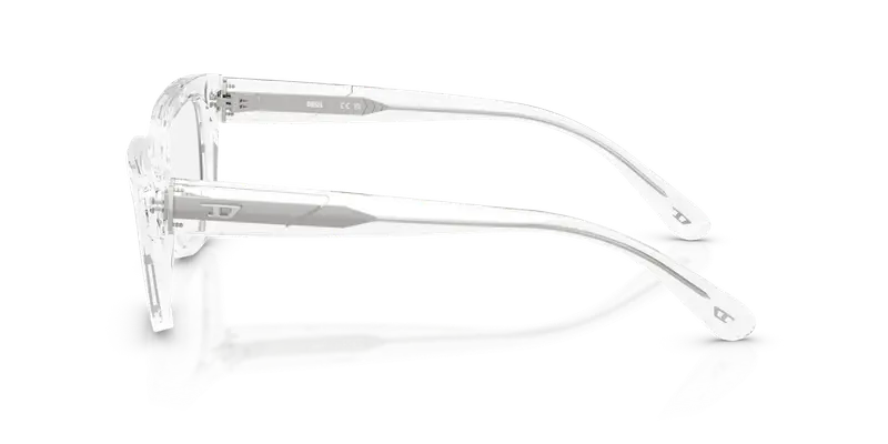 DIESEL Unisex DL4003 2005 Montature da vista Acetato Trasparente Trasparente Squadrata Normale miniatura 3