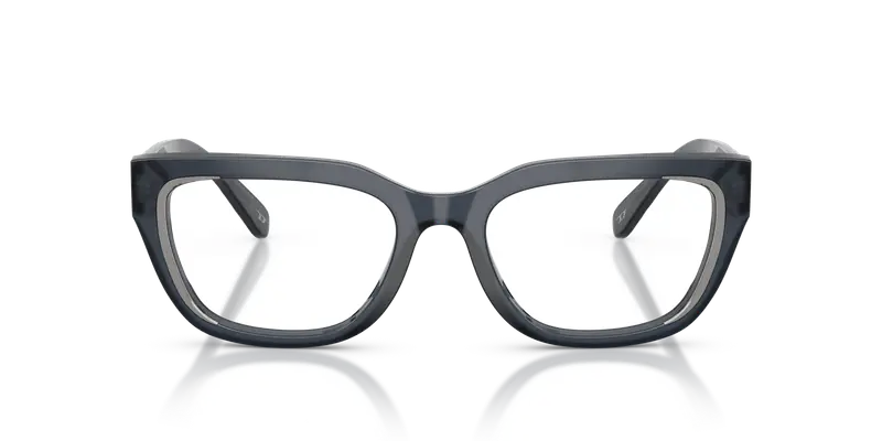 DIESEL Unisex DL4003 2018 Montature da vista Acetato Blu Trasparente Squadrata Normale miniatura 2