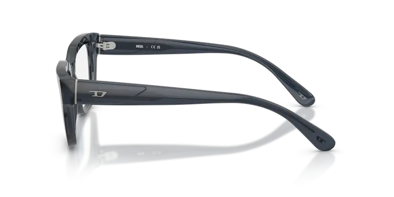 DIESEL Unisex DL4003 2018 Montature da vista Acetato Blu Trasparente Squadrata Normale miniatura 3