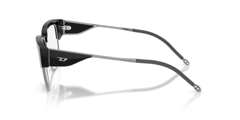 DIESEL Unisex DL4005 2001 Montature da vista Acetato Nero Trasparente Squadrata Normale miniatura 3