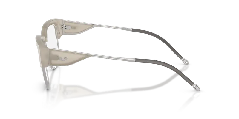 DIESEL Unisex DL4005 2019 Montature da vista Acetato Bianco Trasparente Squadrata Normale miniatura 3