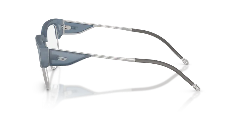 DIESEL Unisex DL4005 2020 Montature da vista Acetato Blu Trasparente Squadrata Normale miniatura 3