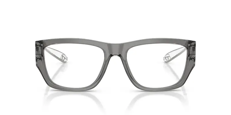 Unisex DL4008 2027 Montature da vista Acetato Grigio Trasparente Squadrata Normale miniatura 3