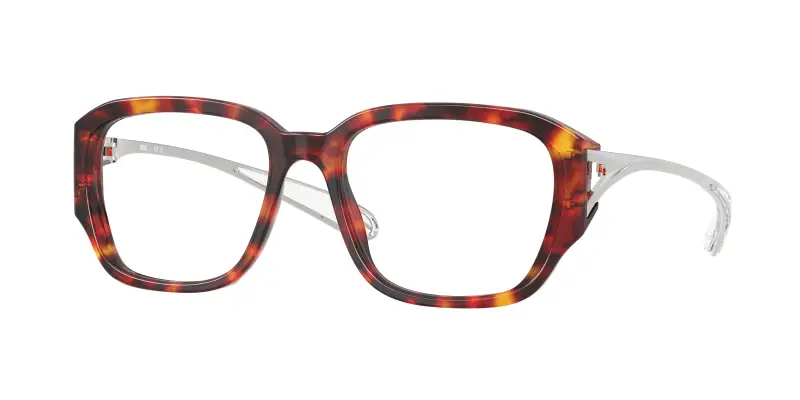 Unisex DL4009 2023 Montature da vista Acetato Rosso Trasparente Squadrata Normale