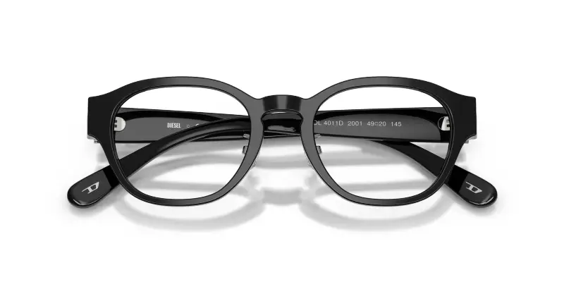 Unisex DL4011D 2001 Montature da vista Acetato Nero Trasparente Squadrata Normale miniatura 2