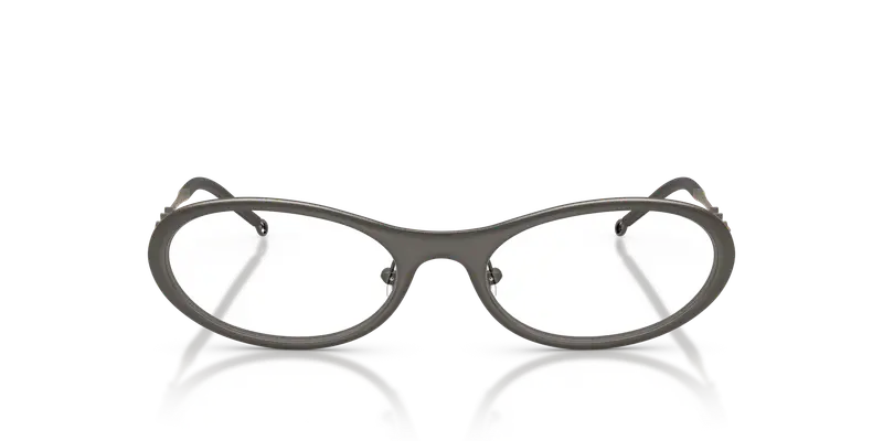 DIESEL Unisex DL5001 1009 Montature da vista Metallo Grigio Trasparente Rotonda Normale miniatura 2