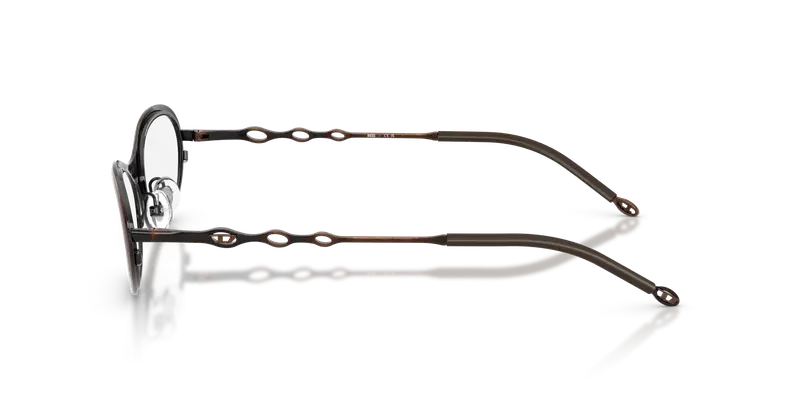 DIESEL Unisex DL5001 1025 Montature da vista Metallo Bronzo Trasparente Rotonda Normale miniatura 3