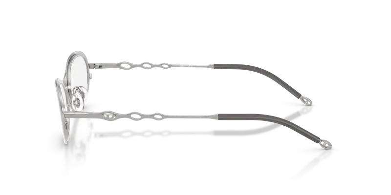 DIESEL Unisex DL5001 1039 Montature da vista Metallo Grigio Trasparente Rotonda Normale miniatura 3