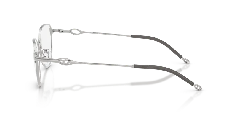 DIESEL Unisex DL5003 1001 Montature da vista Metallo Argento Trasparente Rotonda Normale miniatura 3