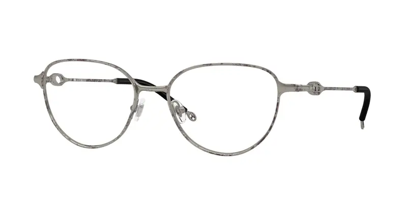 DIESEL Unisex DL5003 1028 Montature da vista Metallo Argento Trasparente Rotonda Normale