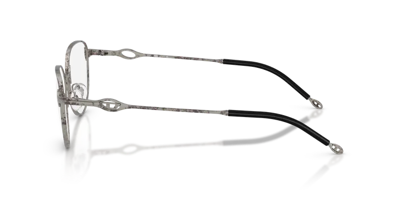 DIESEL Unisex DL5003 1028 Montature da vista Metallo Argento Trasparente Rotonda Normale miniatura 3