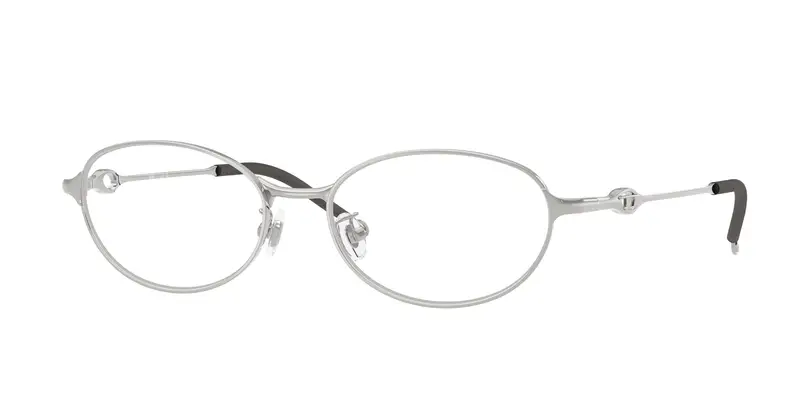 DIESEL Unisex DL5004D 1001 Montature da vista Metallo Argento Trasparente Rotonda Normale