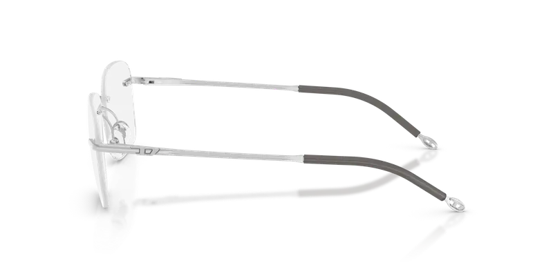 DIESEL Unisex DL5005 1016 Montature da vista Metallo Argento Trasparente Pillow Normale miniatura 3