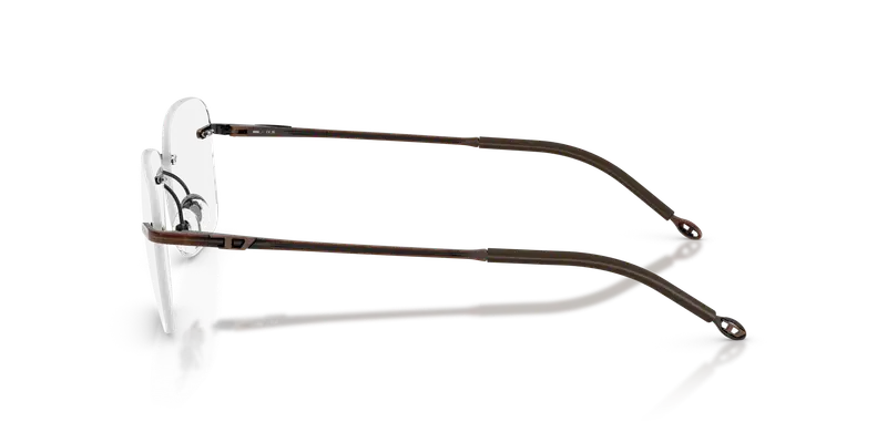 DIESEL Unisex DL5005 1025 Montature da vista Metallo Giallo Trasparente Pillow Normale miniatura 3