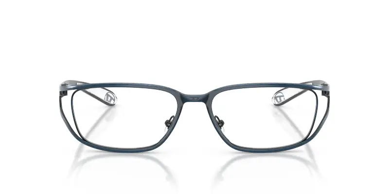 Unisex DL5006 1024 Montature da vista Metallo Blu Trasparente Squadrata Normale miniatura 3