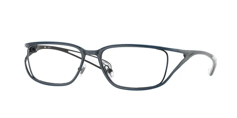 Unisex DL5006 1024 Montature da vista Metallo Blu Trasparente Squadrata Normale