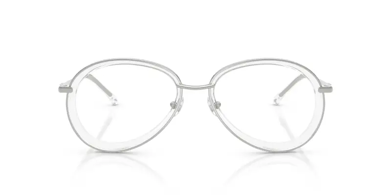 Unisex DL5007 1001 Montature da vista Metallo Argento Trasparente Rotonda Normale miniatura 3